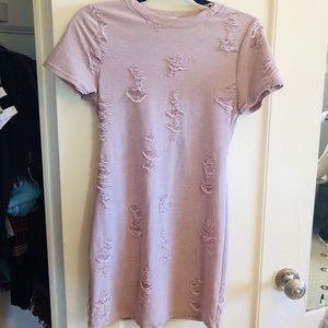 Distressed Tee Shirt Dress